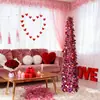 Árbol de Amor Rosa y Morado para San Valentín Transfronterizo Nuevo Producto Ambiente Festivo Adornos de Pie para Interiores y Exteriores Escena del Hogar