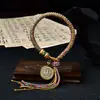 Pulsera Original Tejida a Mano con Nudo Vajra Thangka Ocho Deidades Guardianas Pulsera de Tara Verde Sala de Transmisión en Vivo