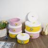 Cesta de Almacenamiento Tejida de Algodón Cesta Pequeña de Flores con Tapa Barril de Almacenamiento Portátil Tejido Caja Redonda de Escritorio para Comestibles con Tapa