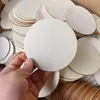 Rebanadas de madera redondas hechas a mano para manualidades rebanadas de madera cuadradas tableros de madera pintados a mano creativos pirograbado tablero redondo de madera de álamo tablero de madera delgado