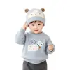 Chapéu de Bebê para Outono e Inverno, Chapéu de Lã Espesso com Desenho de Orelhas para Bebês Meninos, Chapéu de Bebê para Uso Externo no Inverno