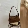Bolso de Axila para Mujer 2026 Nuevo de Moda Otoño Vintage Maillard Bolso de Viaje Gran Capacidad Bolso de Hombro de Gamuza