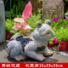 Adornos Creativos para Macetas de Animales Conejo de Dibujos Animados Decoraciones de Jardín Escultura de Animales para Jardín al Aire Libre Micro Paisaje Animal