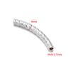 Colgante horizontal en espiral de acero inoxidable dorado de 37 mm de longitud con forma de codo, ideal para hacer pendientes, collares y pulseras, accesorios de joyería al por mayor.