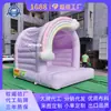 Castillo Inflable para Trampolín al Aire Libre, Carpa Temática Macarrón Arcoíris, Equipo de Entretenimiento para Fiestas Infantiles