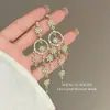 Pendientes Largos de Borla Brillante con Diamantes de Lujo Ligero Estilo Palacio, de Aspecto Elevado, Modernos, Versátiles, Únicos, Pendientes y Aretes Personalizados para Mujer