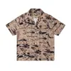 Camisa Estilo Étnico Retro Japonês com Estampa Paisley para Homens, Camisa Versátil Solta de Manga Curta da Moda, Jaqueta Casual para Casal