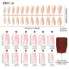 Puntas de Uñas Trapezoidales Translúcidas de Color Sólido Transfronterizas Parches de Uñas Postizas Terminados Uñas Portables Parches Versátiles para Uñas Artísticas Accesorios Multicolor
