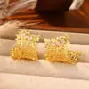 Brincos de Zircônia Trançados em Corda de Cânhamo da Moda para Mulheres, Design de Microincrustação de Luxo de Alta Qualidade, Brincos com Pino de Prata S925, Joias Exclusivas de Nicho