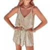 Amazon Vestido Sexy de Tirantes Finos con Lentejuelas para Mujer, Estilo Deseo, Suelto, Cuello en V, para Discoteca, Chica Caliente
