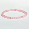 Pulsera de Cuarzo Rosa Hecha a Mano con Perlas de Venta Caliente Europea y Americana para Mujer Pulsera Versátil de Piedra Natural con Cordón Elástico Fabricante de Joyería Transfronteriza