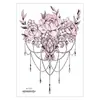 Adesivos de Tatuagem Temporária Impermeáveis para Peito Transfronteiriços, Adesivos de Tatuagem Gráfica Grande de Flor Original para Braço, Adesivos de Tatuagem Descartáveis, Adesivos de Tatuagem que Mudam de Temperatura