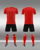 Conjunto Personalizado de Uniforme de Futebol para Comércio Exterior Transfronteiriço, Camisa de Manga Curta Respirável e Resistente ao Desgaste para Adultos e Crianças, Adequado para Competição e Treinamento
