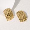 Aretes de tuerca de acero de titanio para mujer, sencillos de alta gama que no se decoloran, aretes de estilo frío, aretes de tuerca de metal de acero inoxidable