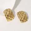 Brincos de Aço Inoxidável Europeus e Americanos Mais Vendidos, Brincos Personalizados Xadrez Banhados a Ouro 18K de Titânio de Alta Qualidade, Ecológicos, Que Não Desbotam, Para Mulheres