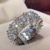 Cao Shi LAZADA caliente nuevo aaaaaaa anillo de garra cuádruple exagerado lujo joyería para parejas