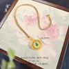 Joyería de oro Jin Yan con taladro de punto filigrana hebilla plana colgante de brújula de calabaza collar colgante hueco giratorio estilo nacional