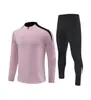 Nueva Chaqueta de Entrenamiento de Fútbol Casual de Deportes al Aire Libre de Invierno Chaqueta de Manga Larga Conjunto de Uniforme de Fútbol Ropa Cálida de Entrenamiento