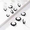 Expansor de Oreja Transfronterizo con Forma de Cuerno con Cubierta de Cuero, Dilatador de Oreja Cónico Puntiagudo en Forma de U 1.6-10mm Set de Cartílago de Oreja