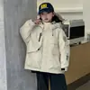 Chaqueta de plumón para trabajo infantil Versión coreana Estilo nuevo Gruesa con capucha para niños y niñas 90% plumón de pato Impermeable Chaqueta Abrigo Moderna