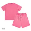 TILANI ropa infantil estilo americano conjunto de dos piezas holgado lavado intenso 250G lavado desgastado tallas mediana y grande conjunto para niños y niñas