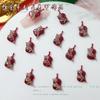 Nova jóias de unhas de ouro vermelho estilo de Ano Novo vermelho luminoso estilo chinês ventilador arco unhas jóias atacado