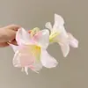 Vacaciones en la playa clip floral de plátano para el pelo pinza de garra floral de dopamina para recogidos en la parte posterior de la cabeza accesorio para el cabello adorno para el pelo