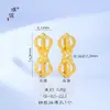 Puzuo Qiang Proteção de Cor Dourado Areia Acessórios DIY Vajra Três Passagens Pagode de Buda Furo Passante Pulseira Cordão de Mão Cordão Wenwan Contas Espaçadoras