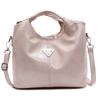 Este ano, a popular bolsa de mão de couro macio, casual, simples, de cor sólida, elegante, estilo coreano, para viagem, bolsa feminina
