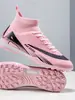 Zapatos de fútbol de caña alta transfronterizos para niños y niñas, tacos TF para adultos, zapatos deportivos profesionales transpirables antideslizantes con tacos largos