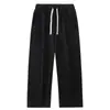 Conjunto Casual Masculino de Verão Novo Respirável Confortável Gola Redonda Versátil Simples Manga Curta Calça Reta Conjunto de Duas Peças