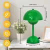Lámpara de mesa creativa más vendida transfronteriza, con diseño de capullo de flor y hongo, estilo nórdico, con atenuación inteligente y alta calidad, perfecta como luz de noche de cabecera para el dormitorio