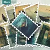 36 adesivos de carimbo de PVC de reino secreto de águas profundas vintage com uma atmosfera escura para diário DIY e decoração de cartões, atacado