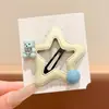 Pinzas para el pelo de oso y estrella para niñas, lindas pinzas BB para niñas pequeñas, pasadores dulces de dopamina para el costado, accesorios para el cabello