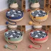 Cama para Mascotas Universal Orejas de Gato para Cuatro Estaciones, Cama Transpirable de Paja Tejida para Perros y Gatos en Verano con Bola de Juguete, Cojín de Algodón Extraíble y Lavable