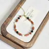 Nuevo Pulsera de Perlas de Agua Dulce con Piedra Natural Estilo Chino, Pulsera de Ágata con Cuentas Hecha a Mano de Cristal Retro, Exquisita Joyería de Mano para Mujeres