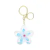 Llavero Creativo de Arena Líquida Flor de Cerezo Popular Colgante de Pétalo Acrílico para Bolsa Regalo para Pareja Mochila Venta al por Mayor