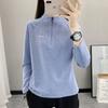 Camiseta Térmica Macia Outono e Inverno para Mulheres, Gola Alta de Manga Longa, Top à Prova de Frio e Quente, Jaqueta de Lã, Camada Base para Esportes ao Ar Livre