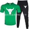 Camiseta de Manga Corta para Hombre y Pantalones Traje Casual Cuello Redondo Color Sólido Traje Deportivo Casual Venta Directa de Fábrica