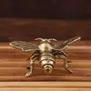 Adornos de Escritorio de Abeja Pequeña de Latón Sólido Igual que Insecto Abeja Artesanías de Talla de Bronce Ceremonia del Té Adornos Mascota de Té Adornos de Bronce Antiguo