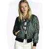 Chaqueta corta con cremallera de color liso, nueva, de moda europea y americana, para otoño e invierno.