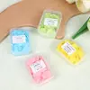 Jabón de pétalos, pieza de jabón, pieza de jabón portátil para lavarse las manos, pieza de jabón de papel, caja de jabón portátil desechable para viajes