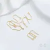 Accesorios de gancho para la oreja de acero de titanio que no se decoloran acero inoxidable simple clásico gancho para la oreja hecho a mano aretes DIY material para aretes de mano