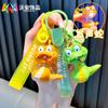 Llavero luminoso con forma de serpiente del zodiaco y sonido, para estudiantes, pequeño juguete de serpiente, colgante para bolso de coche, llavero pequeño, regalo al por mayor