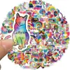 100 Adesivos Arco-Íris Graffiti Tie-Dye para Decorar Guitarra Caderno Mala DIY Impermeável Transfronteiriço