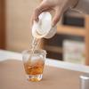 Dehua porcelana jade sebo taza rápida para invitados una tetera con dos o tres tazas elegante cerámica blanca portátil para viajes al aire libre juego de té
