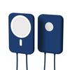 Para iphone12 power bank de carga inalámbrica succión magnética Magsafe batería externa cubierta protectora de silicona anticaída antideslizante
