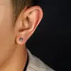 Novos brincos de flor de íris transfronteiriços para homens, acessórios de orelha de nicho, únicos e modernos, acessórios da moda e luxuosos de alta qualidade para mulheres