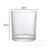 Tazas de Velas Aromáticas con Tapa al por Mayor en Stock para Navidad, Bodas, Banquetes, Portavelas de Moda, Adornos de Vidrio Románticos para Restaurantes