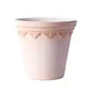 Vaso de terracota branco retro vermelho com flor em relevo romano, vaso de barro vermelho retro branco, vaso de cerâmica antigo respirável, decoração de planta em vaso verde para jardim